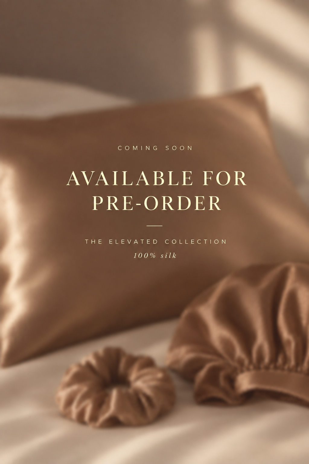 The Elevated Collection — silk pillowcase, bonnet and scrunchie